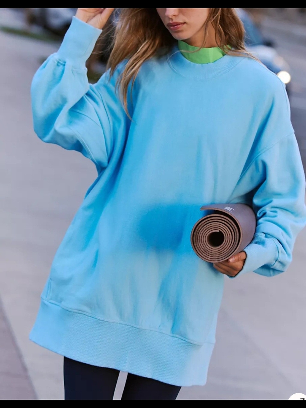 Free People Oversized Post Up Tunic Sweater With Pockets